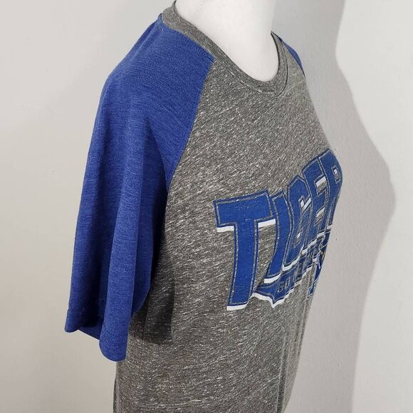 Women's University of Memphis Tigers Gray Raglan Short Sleeve Tee Size Medium - Picture 3 of 8